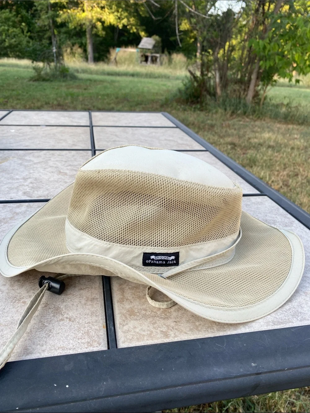 The Original Panama Jack Mesh Crown Safari Sun Hat Men's Large Beige #31905